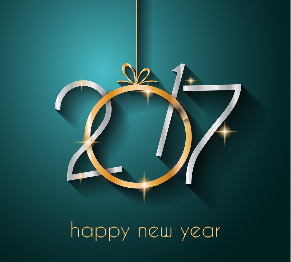 2017 Happy New Year Background for your Seasonal Flyers and Greetings Card.
